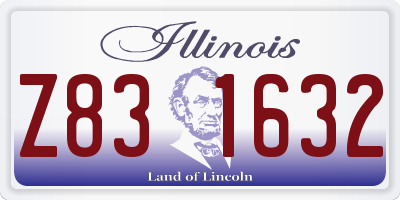 IL license plate Z831632