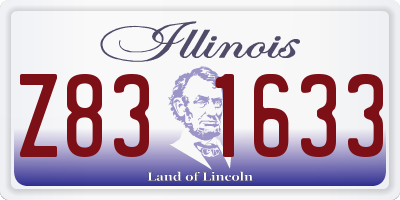 IL license plate Z831633