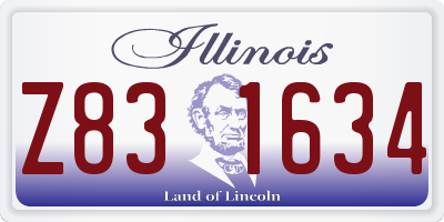 IL license plate Z831634