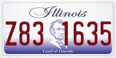 IL license plate Z831635