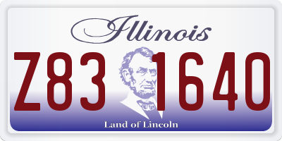 IL license plate Z831640