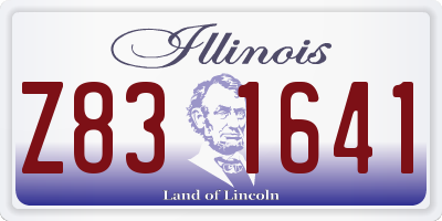 IL license plate Z831641