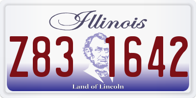 IL license plate Z831642
