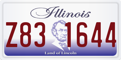 IL license plate Z831644