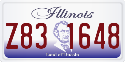 IL license plate Z831648