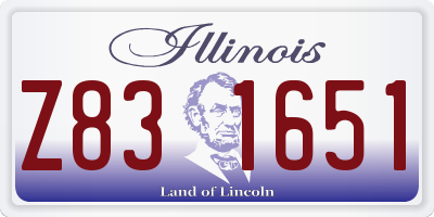 IL license plate Z831651