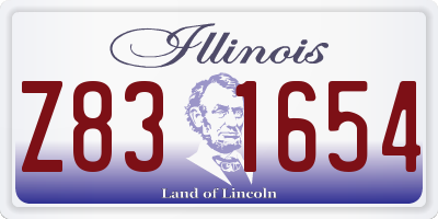 IL license plate Z831654