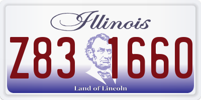 IL license plate Z831660