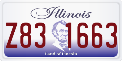 IL license plate Z831663
