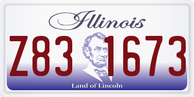 IL license plate Z831673