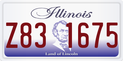 IL license plate Z831675