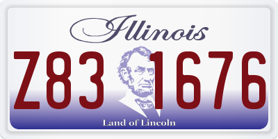 IL license plate Z831676