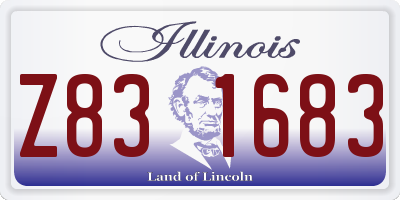 IL license plate Z831683