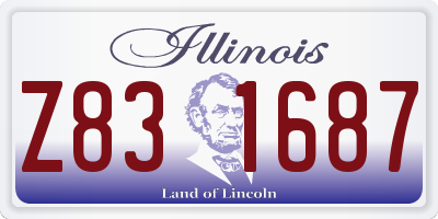 IL license plate Z831687