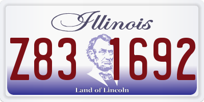 IL license plate Z831692