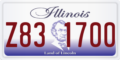 IL license plate Z831700