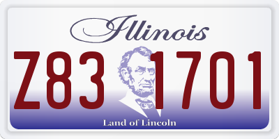 IL license plate Z831701