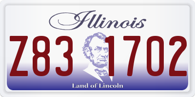 IL license plate Z831702