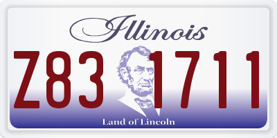 IL license plate Z831711