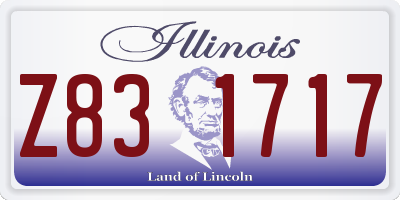 IL license plate Z831717