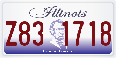 IL license plate Z831718