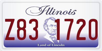IL license plate Z831720