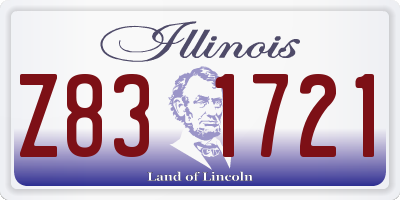 IL license plate Z831721