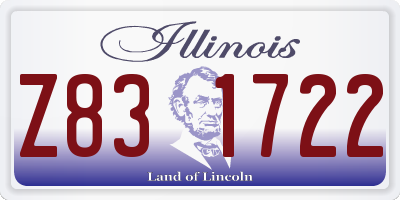 IL license plate Z831722