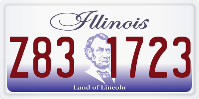 IL license plate Z831723