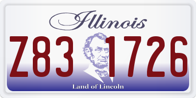IL license plate Z831726