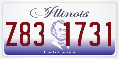 IL license plate Z831731