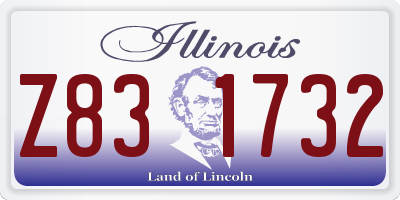 IL license plate Z831732