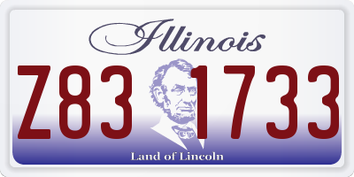 IL license plate Z831733