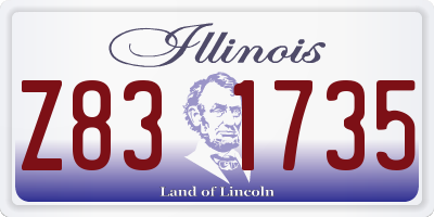 IL license plate Z831735