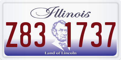 IL license plate Z831737