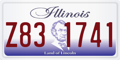 IL license plate Z831741