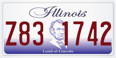 IL license plate Z831742
