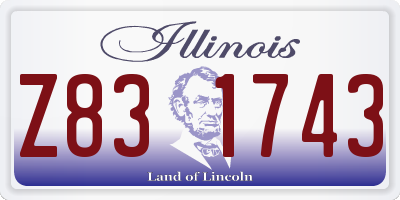 IL license plate Z831743