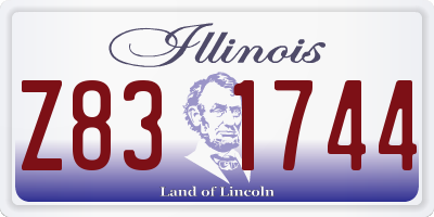 IL license plate Z831744