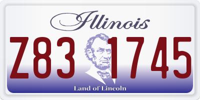 IL license plate Z831745