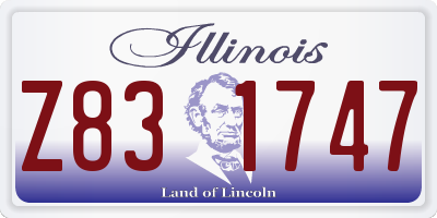 IL license plate Z831747