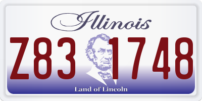 IL license plate Z831748