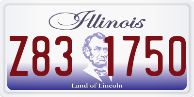 IL license plate Z831750