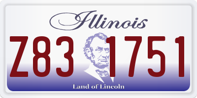 IL license plate Z831751