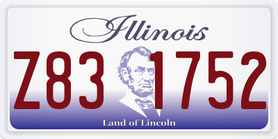 IL license plate Z831752