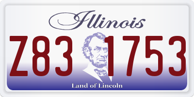 IL license plate Z831753