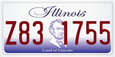 IL license plate Z831755