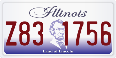 IL license plate Z831756