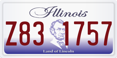 IL license plate Z831757