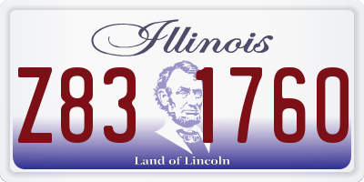 IL license plate Z831760